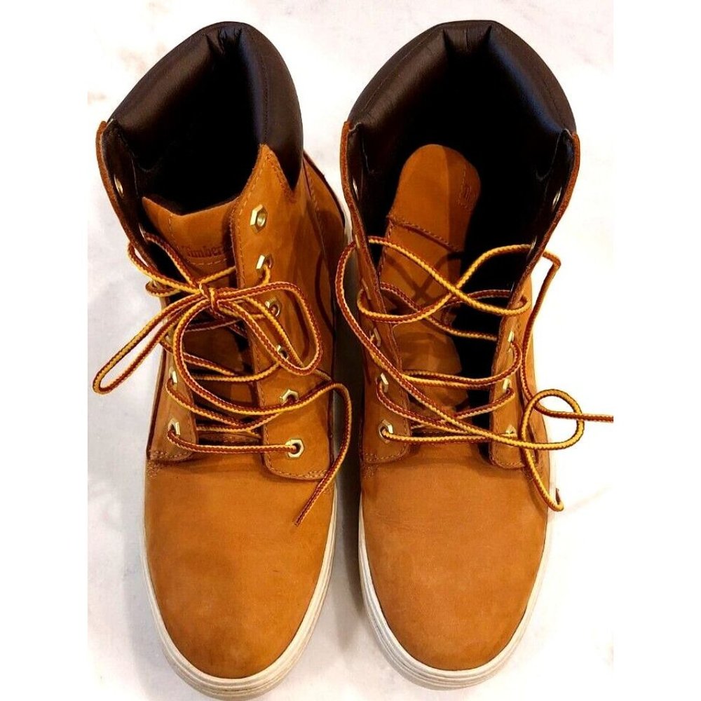 TIMBERLAND-WOMEN'S-LONDYN-WHEAT NUBUCK-SUEDE/LEATHER BOOTS-STYLE-A1INF-US 9 - Picture 9 of 9